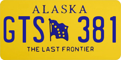 AK license plate GTS381