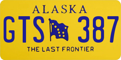 AK license plate GTS387