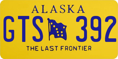 AK license plate GTS392