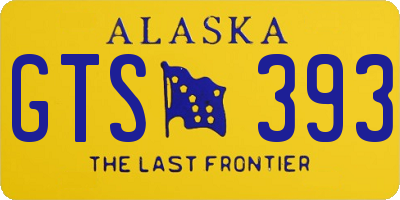 AK license plate GTS393