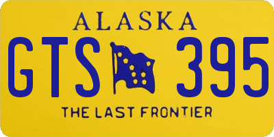 AK license plate GTS395