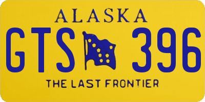 AK license plate GTS396