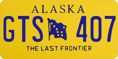 AK license plate GTS407