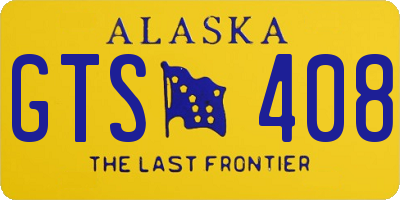 AK license plate GTS408