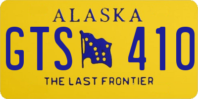 AK license plate GTS410