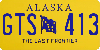 AK license plate GTS413