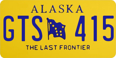 AK license plate GTS415