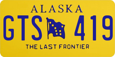 AK license plate GTS419