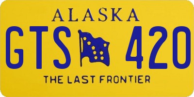 AK license plate GTS420