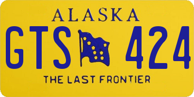 AK license plate GTS424
