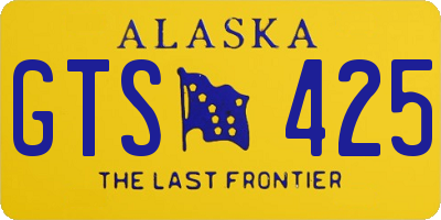 AK license plate GTS425