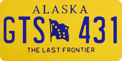 AK license plate GTS431