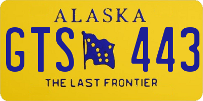 AK license plate GTS443