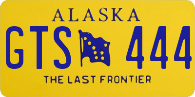 AK license plate GTS444