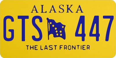 AK license plate GTS447