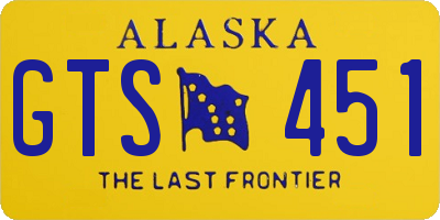 AK license plate GTS451
