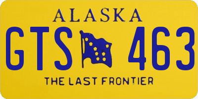 AK license plate GTS463