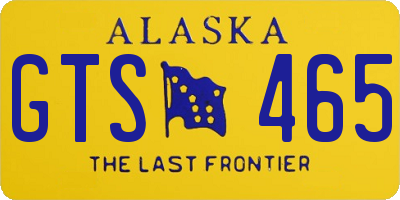 AK license plate GTS465