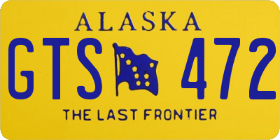 AK license plate GTS472