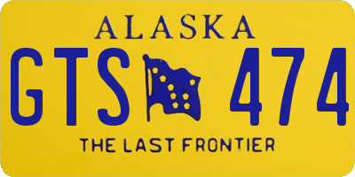 AK license plate GTS474