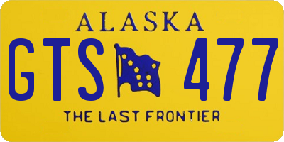 AK license plate GTS477