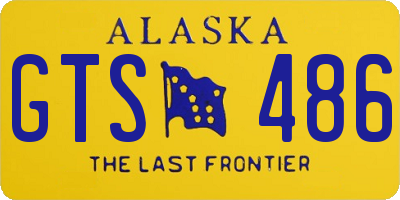 AK license plate GTS486