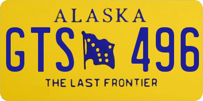 AK license plate GTS496