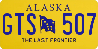AK license plate GTS507