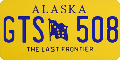 AK license plate GTS508