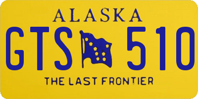 AK license plate GTS510