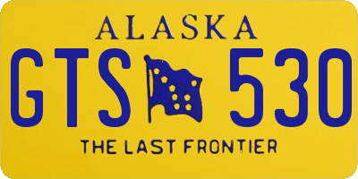 AK license plate GTS530