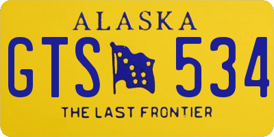 AK license plate GTS534