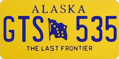 AK license plate GTS535