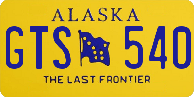 AK license plate GTS540