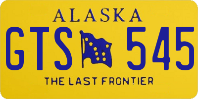 AK license plate GTS545
