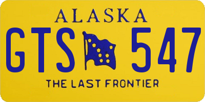 AK license plate GTS547