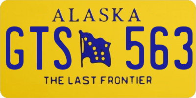 AK license plate GTS563