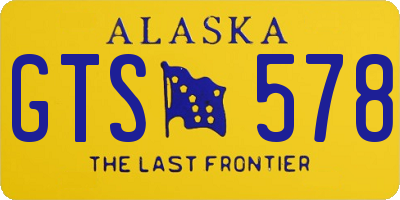 AK license plate GTS578