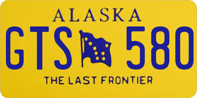 AK license plate GTS580