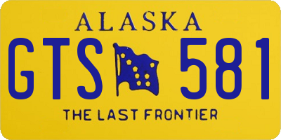AK license plate GTS581