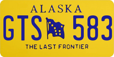 AK license plate GTS583