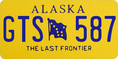 AK license plate GTS587