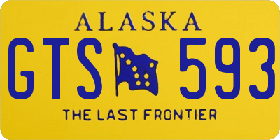 AK license plate GTS593