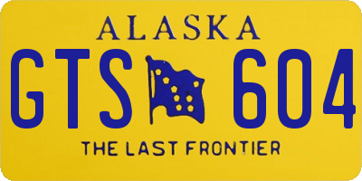 AK license plate GTS604