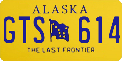AK license plate GTS614