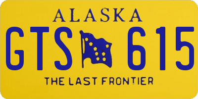 AK license plate GTS615