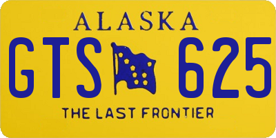 AK license plate GTS625
