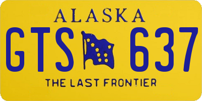 AK license plate GTS637