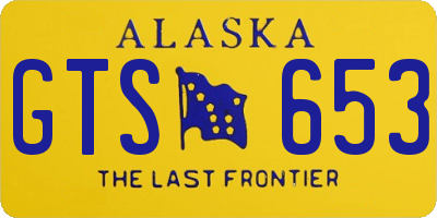 AK license plate GTS653