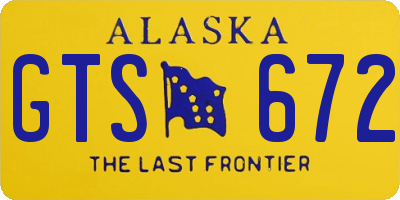 AK license plate GTS672